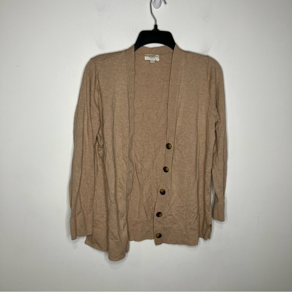 Loft outlet oatmeal/tan cardigan size large petite